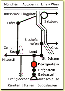 Anreise Dorfgastein - Rainerhof